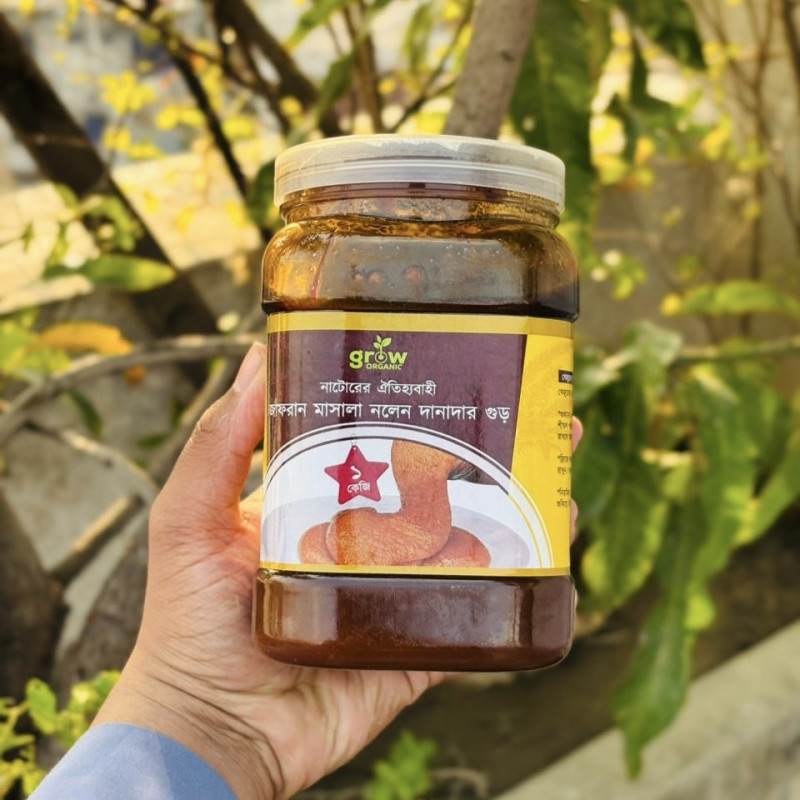 Jafran Danadar Nolen Gur 1Kg (জাফরান দানাদার নলেন গুড়)